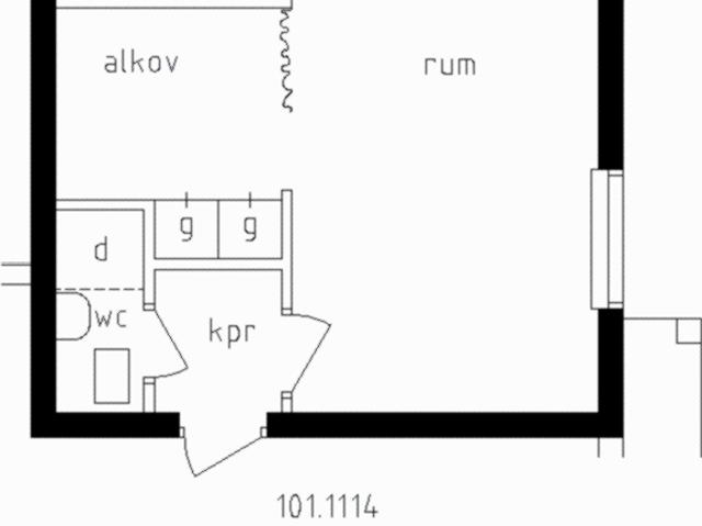 1 rums lägenhet i ANDERSTORP 28 m² 3 645 kr