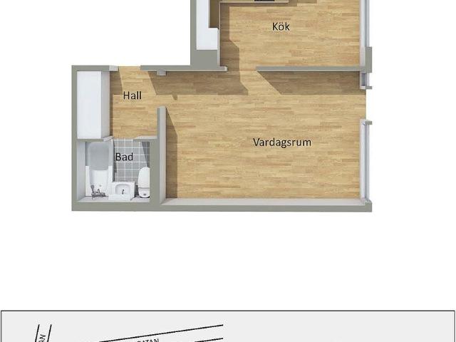 1 rums lägenhet i Ängelholm 39 m² 4 912 kr