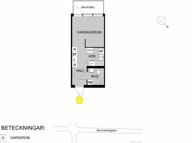 1 rums lägenhet i Arvidsjaur 29 m² 3 707 kr