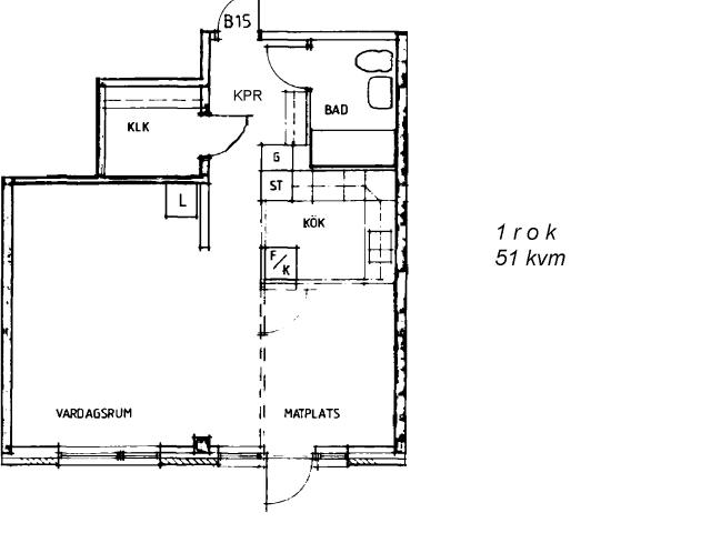 1 rums lägenhet i Arvidsjaur 51 m² 5 217 kr