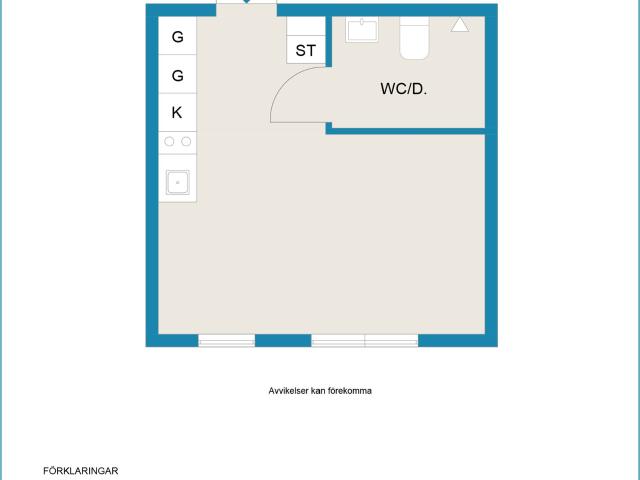 1 rums lägenhet i Borås 24 m² 5 262 kr