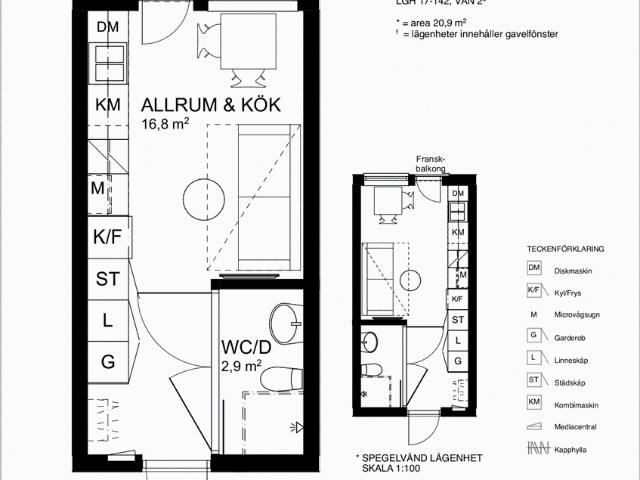 1 rums lägenhet i Höganäs 21 m² 4 719 kr