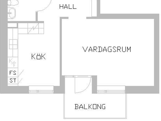 1 rums lägenhet i Karlskrona 39 m² 5 081 kr