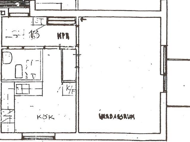 1 rums lägenhet i KUMLA 38 m² 4 827 kr