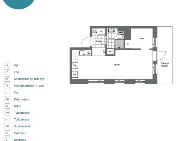 1 rums lägenhet i Linköping 35 m² 7 468 kr