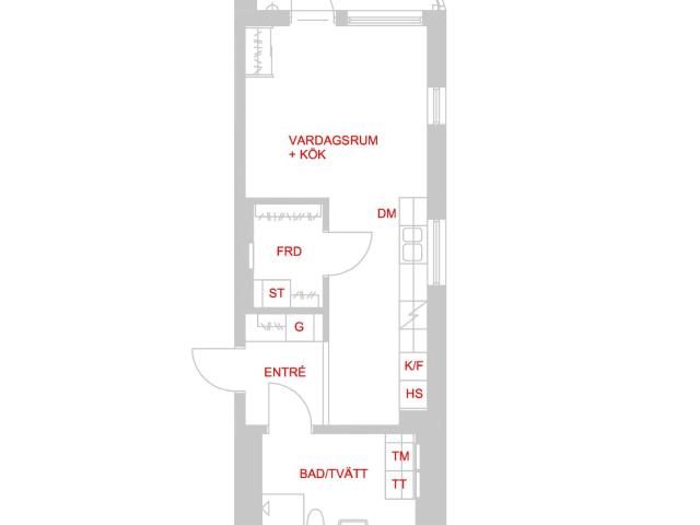1 rums lägenhet i Lyckeby 41 m² 7 224 kr
