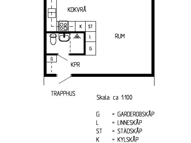 1 rums lägenhet i Östersund 29 m² 3 499 kr