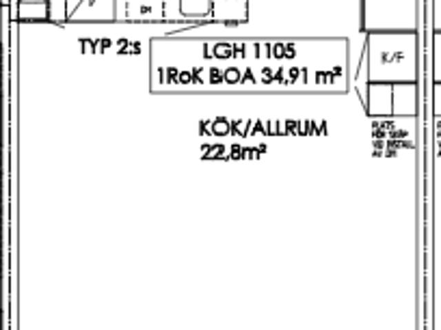 1 rums lägenhet i RÄTTVIK 35 m² 5 573 kr