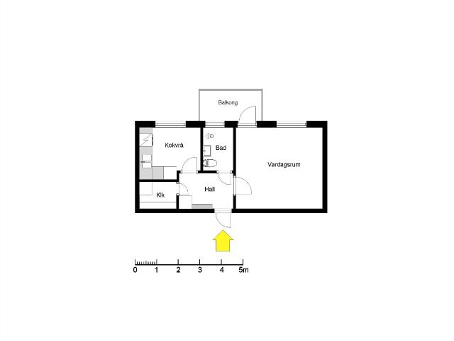 1 rums lägenhet i Svalöv 31 m² 4 369 kr