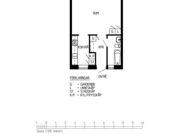 1 rums lägenhet i Sveg 36 m² 5 461 kr