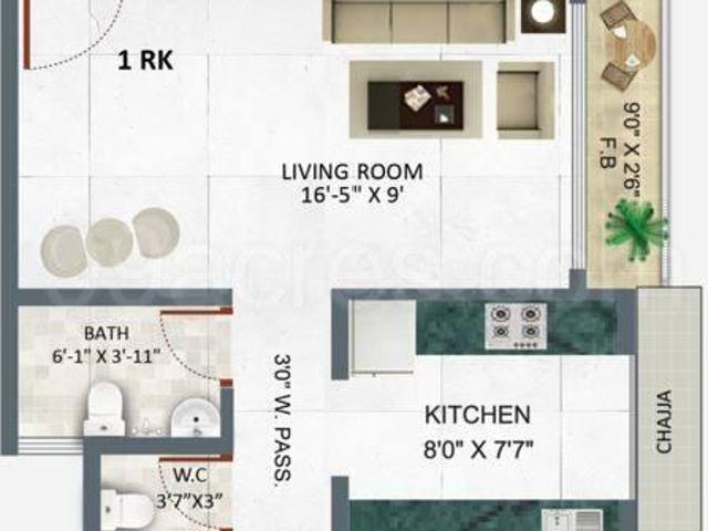 1 RK Apartment in Boisar for resale Mumbai. The reference number is 12021081