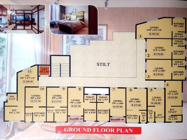 1 RK Apartment in Ghansoli for resale Navi Mumbai. The reference number is 9150161