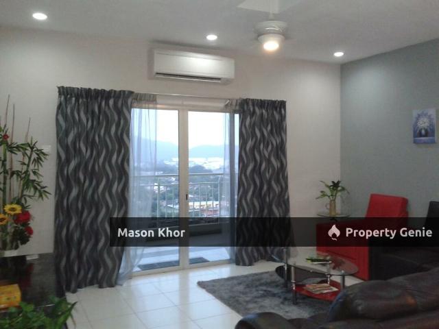 1 SKY CONDO MIDDLE FLOOR CORNER 1650sf 2CP FULLY FURNISHED BAYAN BARU