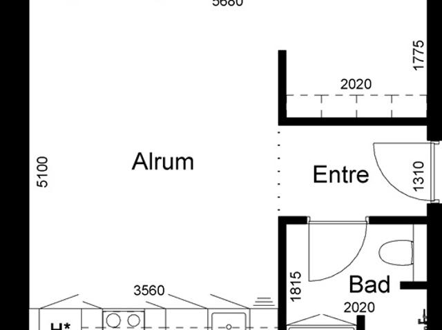 50 m2 lejlighed på Østerbrogade, Grenaa, Aarhus