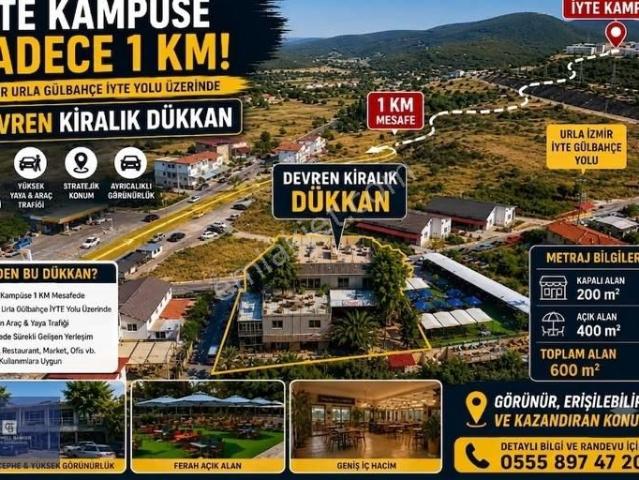 1 Yıllık Kirası Ödenmiş! İyte Gülbahçe'de Devren Kiralık Mekan