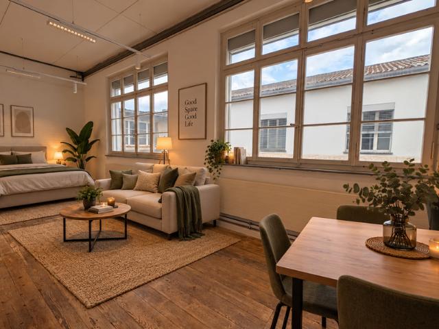 1 Zimmer, 12 m², 1. Stock