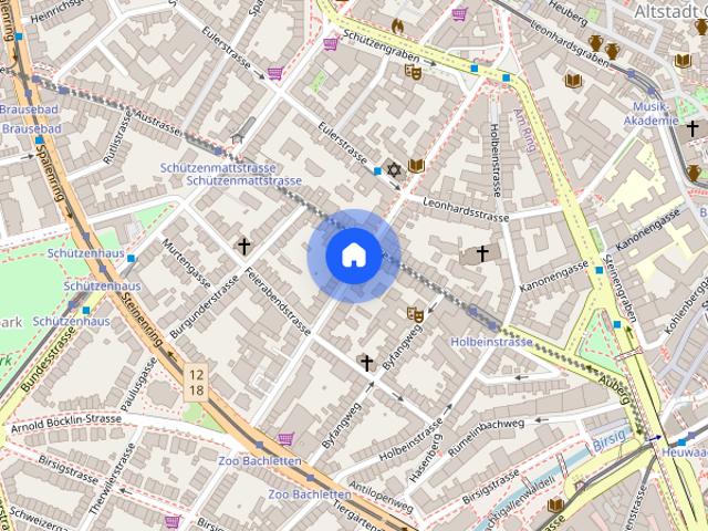 1 Zimmer, 17 m², 2. Stock