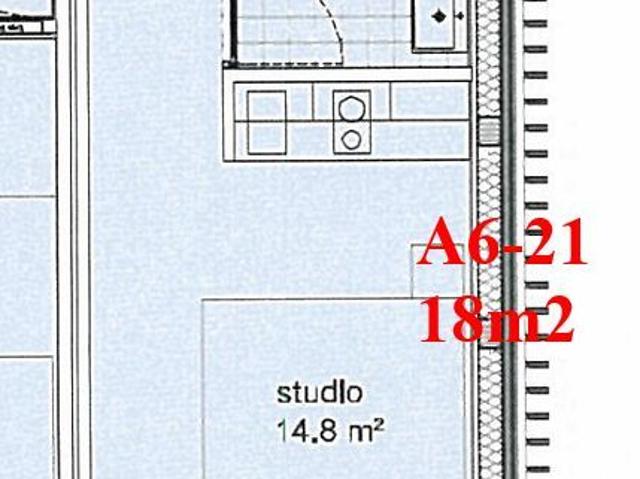 1 Zimmer, 18 m², 2. Stock