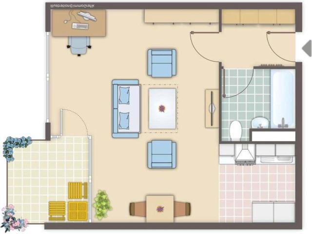 1 Zimmer Wohnung mit Balkon und EBK in bester Lage