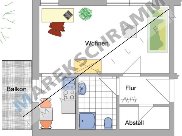 1 Zimmerwohnung in Nähe der Universität