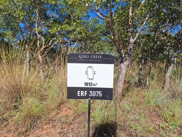 1 012 m² Land available in Koro Creek Golf Estate