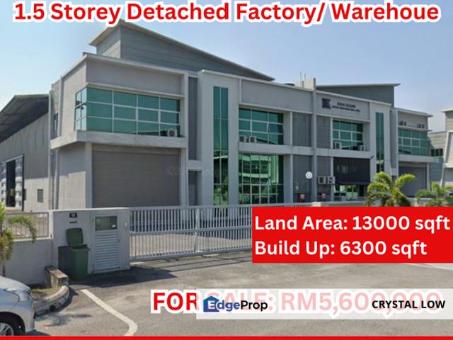 1.5 Storey Semi D Factory for Sale, Tenanted unit Taman Perindustrian Air Hitam, Klang