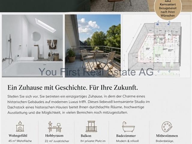 1.5 Room attic apartment