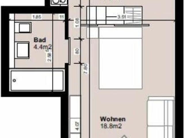 1.5 Zimmer Wohnung