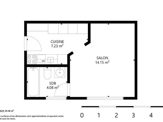 1.5 Zimmer, 27 m², EG