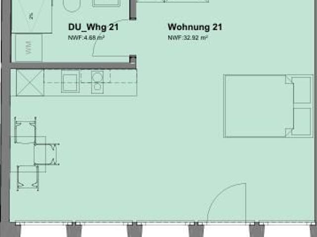 1.5 Zimmer, 37 m², 4. Stock