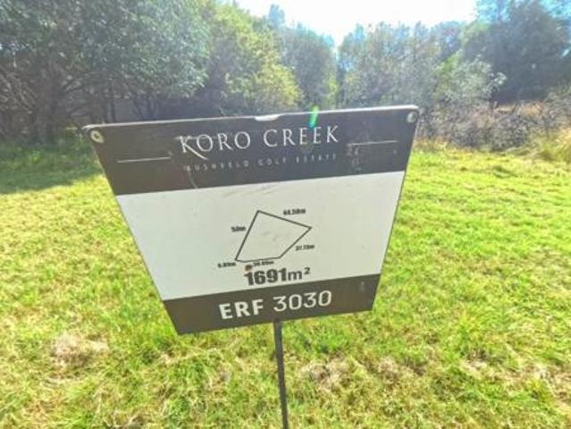 1 691 m² Land available in Koro Creek Golf Estate