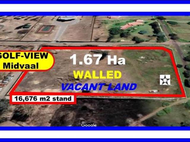 1.7 ha Land available in Golf View