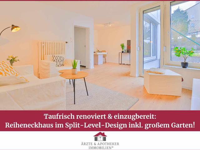 1A renoviertes Reiheneckhaus im Split Level Design & grüner Lage