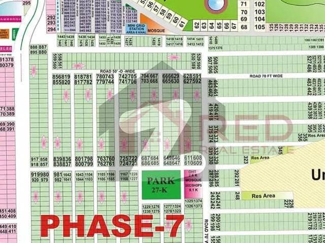 1kanal Excellent Location Plot In Dha Phase 7 W Sector, Near To Park And Mosque