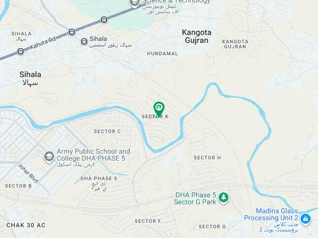 1Kanal Size 50 90 Double Road, South Face, Solid Land, Level, Plot in Sector K Dha Phase 5 Islamabad