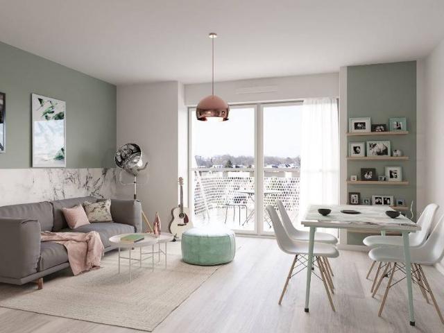 1pièce de 32.90m² avec balcon exposé Sud à louer à Strasbourg 67000 | Quartier des XV