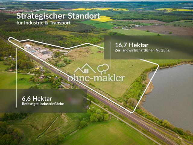23 ha Industrie und Landwirtschaftsfläche mit Gleisanschluss