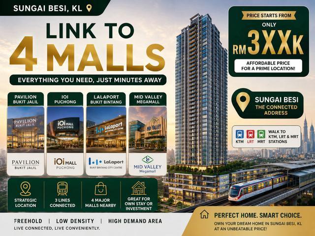 23 Room BalconyNear Cheras Walk to LRT Link 4 Mall 5 Min TBS