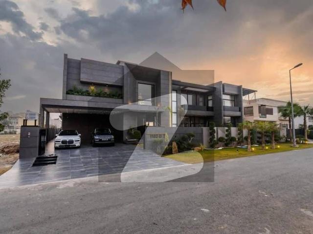 40Marla Corner Top Quality Build Luxurious Beautiful Modern Design Villa With Basement For Sale In DHA Lahore Phase 6 Prime Location