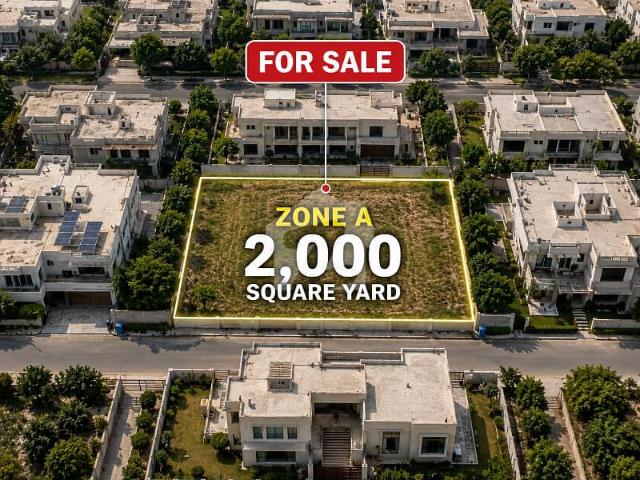 2000 sqyd premium plot available for sale at dha phase 8, zone a