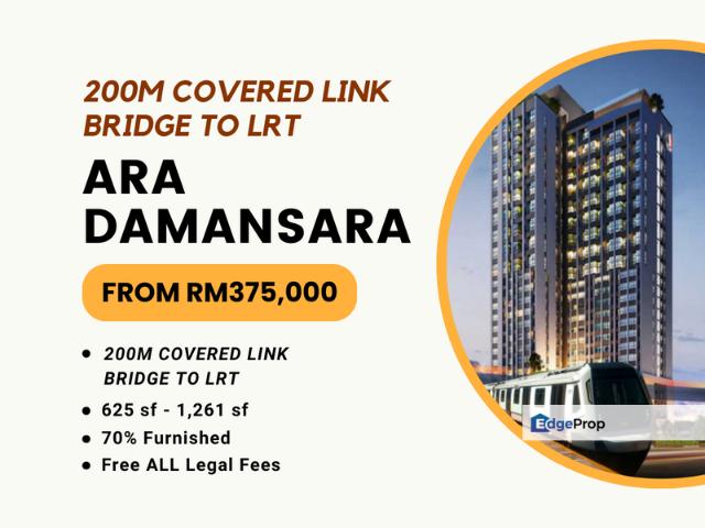 200m Link Bridge to LRT Apartment @ ARA DAMANSARA