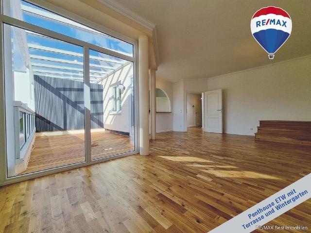 2023 modernisierte Penthouse Wohnung mit Terrasse, Wintergarten + Stellplatz