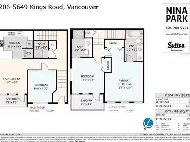 206 5649 Kings Road, Vancouver, BC, V6T 1K9 townhouse for sa.