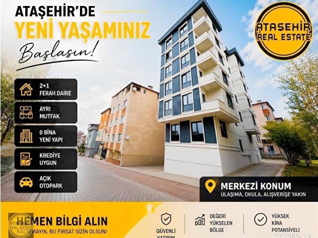 2+1 AYRI MUTFAKLI, 0 BİNA,KREDİYE UYGUN SATILIK DAİRE