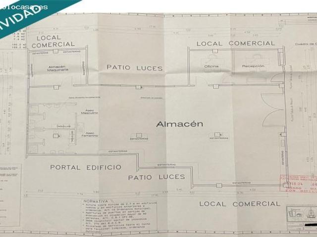 224 m² y 3,5 metros de altura. Máxima inversión
