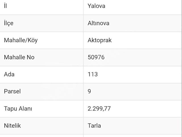 2300 M2 AKTOPRAĞIN EN HAVALI EN HAVADAR TARLASI