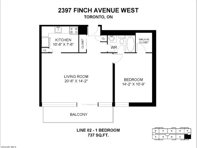 2397 FINCH AVE W 1 Bedroom Apartment for Rent at 2397 Finch Ave W, Toronto, ON M9M 2X1 Humbermede