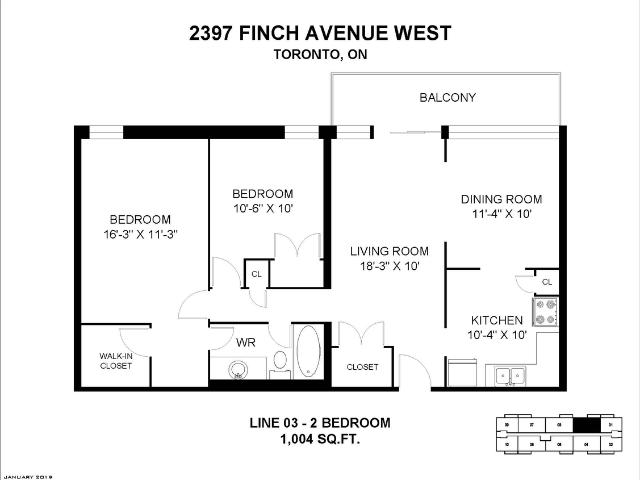 2397 FINCH AVE W 2 Bedroom Apartment for Rent at 2397 Finch Ave W, Toronto, ON M9M 2X1 Humbermede