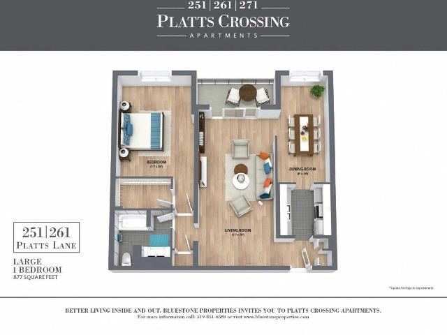 251 261 Platts Lane 1 Bedroom Apartment for Rent at 261 Platt'S Lane, London, ON N6H 4P5 West London