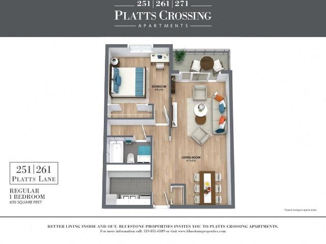 251 261 Platts Lane 1 Bedroom Apartment for Rent at 261 Platt'S Lane, London, ON N6H 4P5 West London